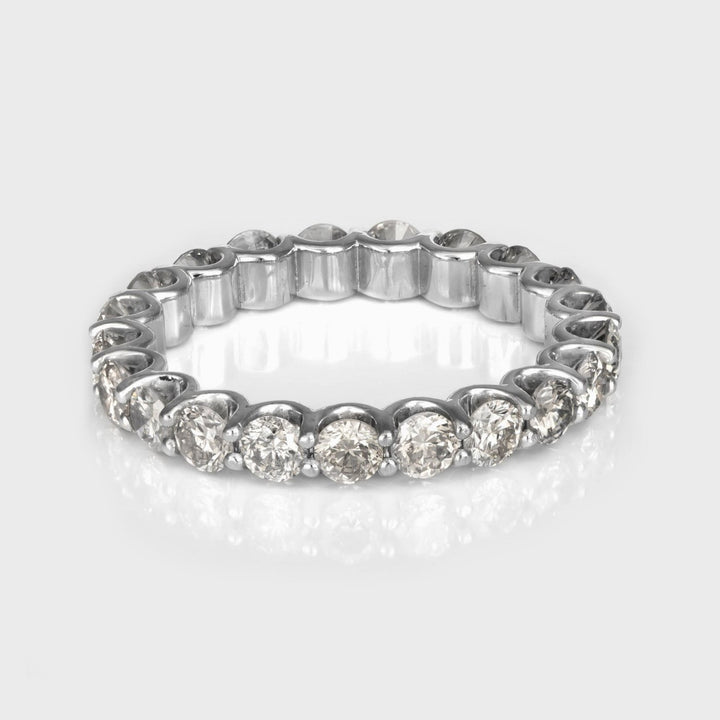 Light brown diamonds white gold eternity ring
