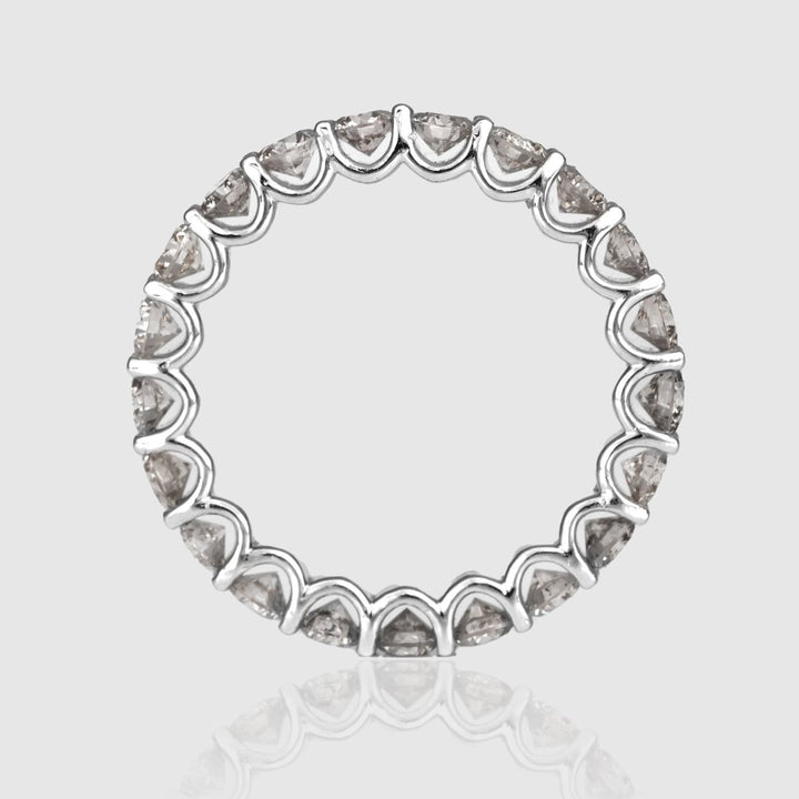 Light brown diamonds white gold eternity ring
