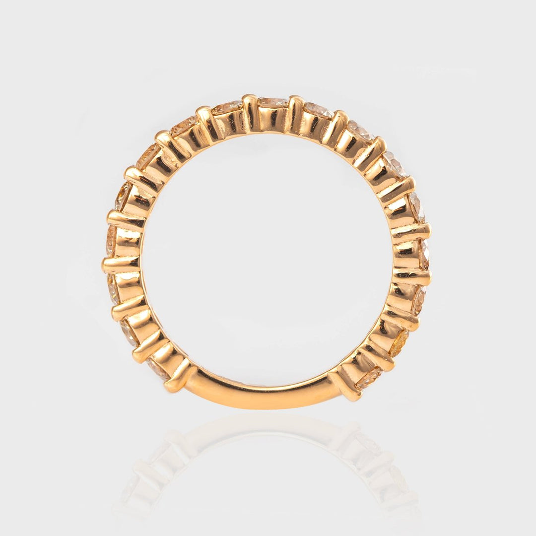 3/4 eternity rose gold diamonds ring