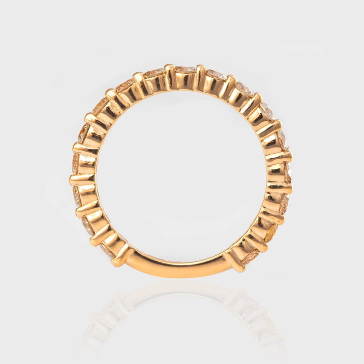 3/4 eternity rose gold diamonds ring