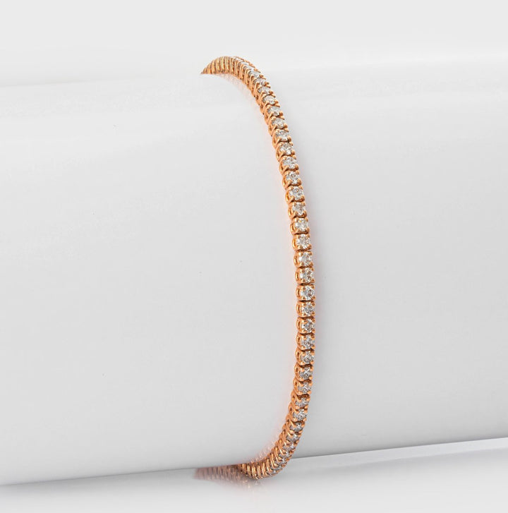 Rose Gold 2.4  carat Diamonds Tennis bracelet