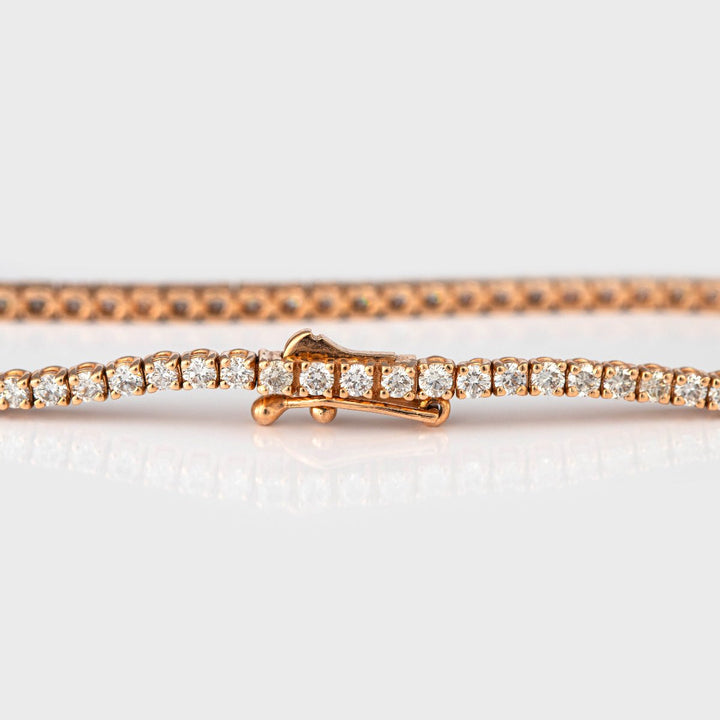 Rose Gold 2.4  carat Diamonds Tennis bracelet