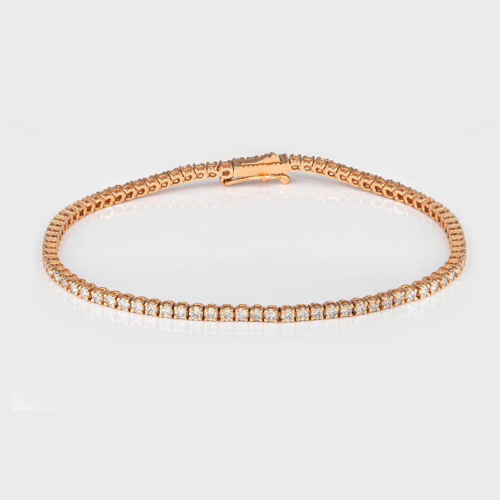 Rose Gold 2.4  carat Diamonds Tennis bracelet