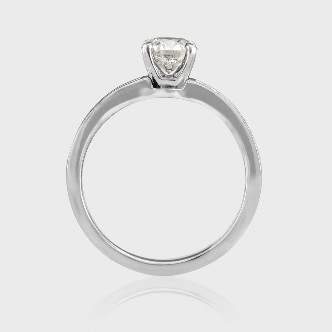 Channel set  Side Diamonds Engagement ring