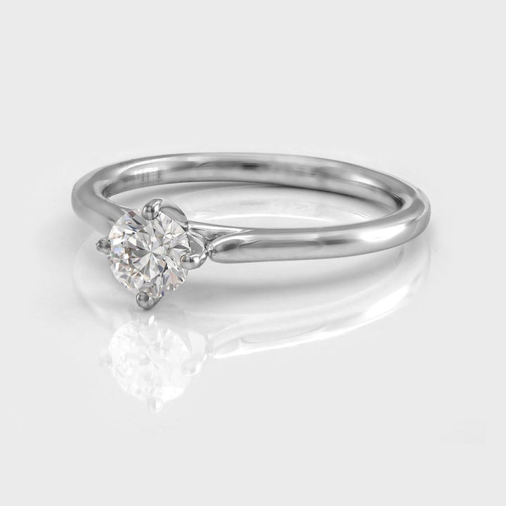 0.5 carat Round Cut Diamond Solitaire Ring