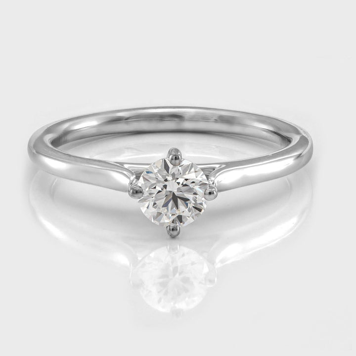 0.5 carat Round Cut Diamond Solitaire Ring