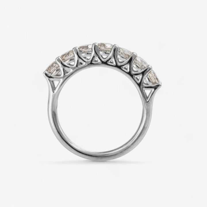 White Gold light brown diamonds Half Eternity ring