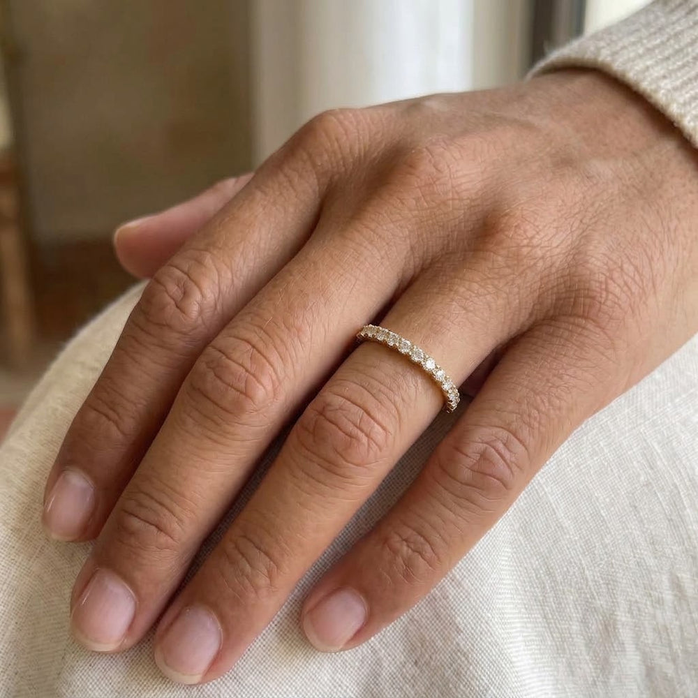 Thirteen Diamond Half Eternity Ring in 14K Yellow Gold