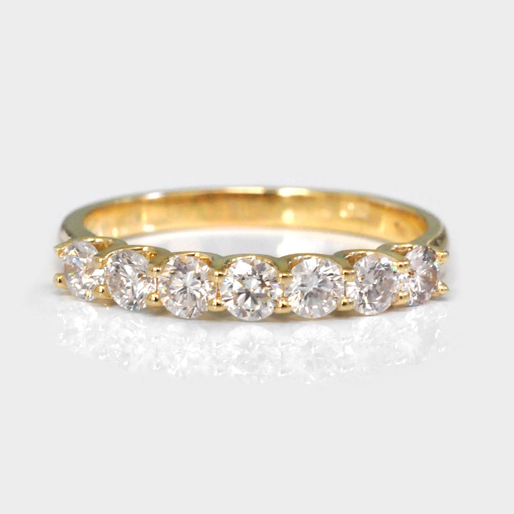 Seven Diamonds Half Eternity Ring