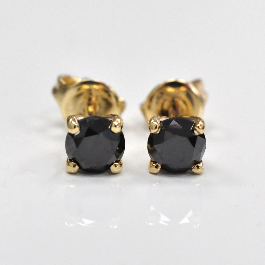 1.0 ctw. Black Diamond Stud Earrings