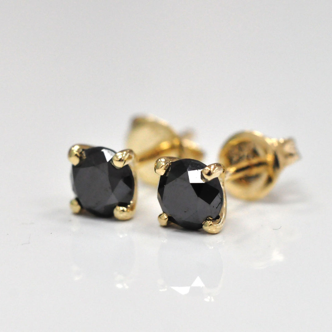 1.0 ctw. Black Diamond Stud Earrings