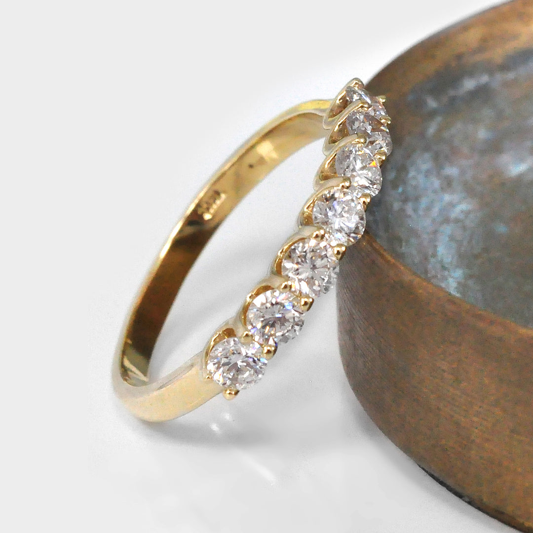 Seven Diamonds Half Eternity Ring
