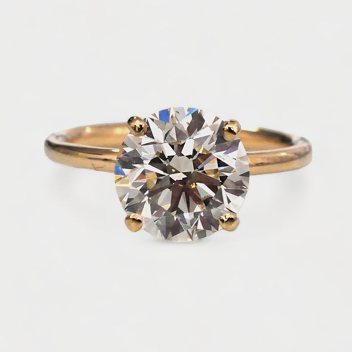 3 carat delicate Diamonds Rose Gold Ring