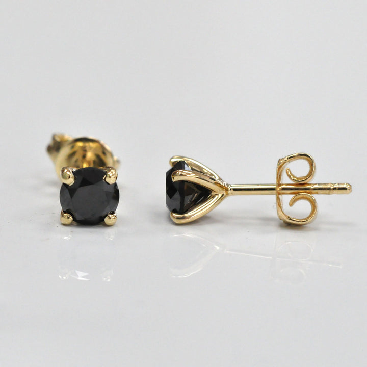 1.0 ctw. Black Diamond Stud Earrings