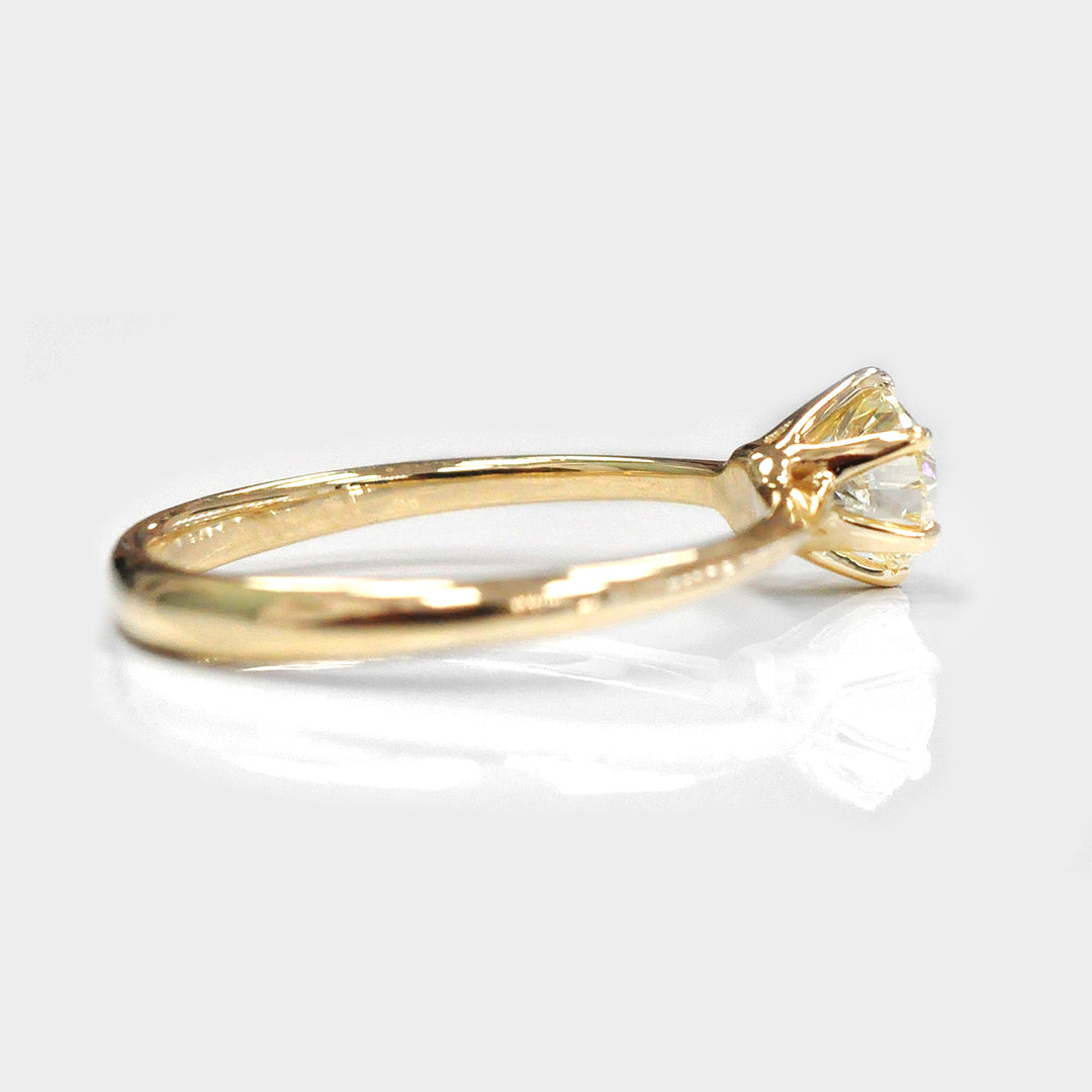 Six Prong Delicate Solitaire Engagement Ring