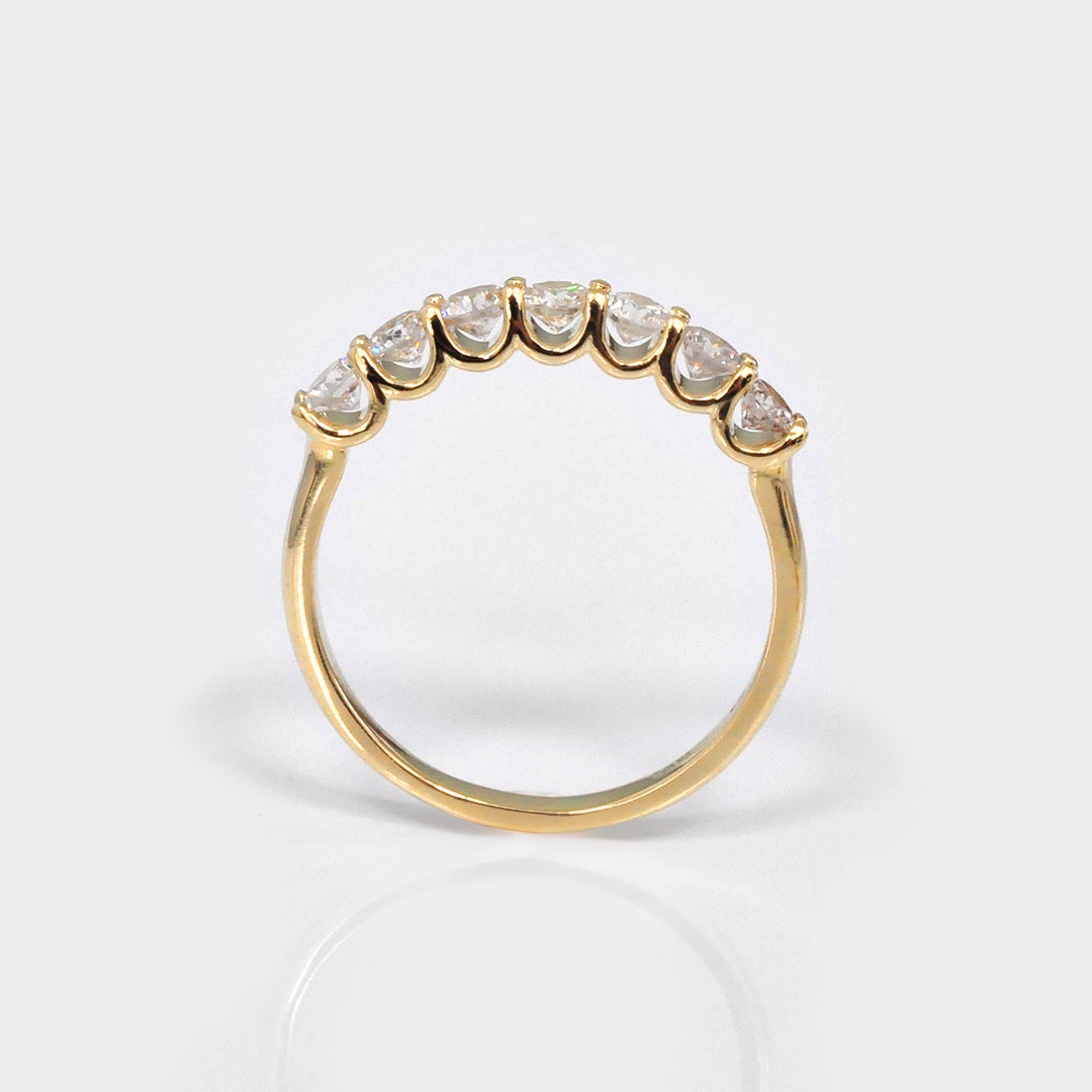 Seven Diamonds Half Eternity Ring