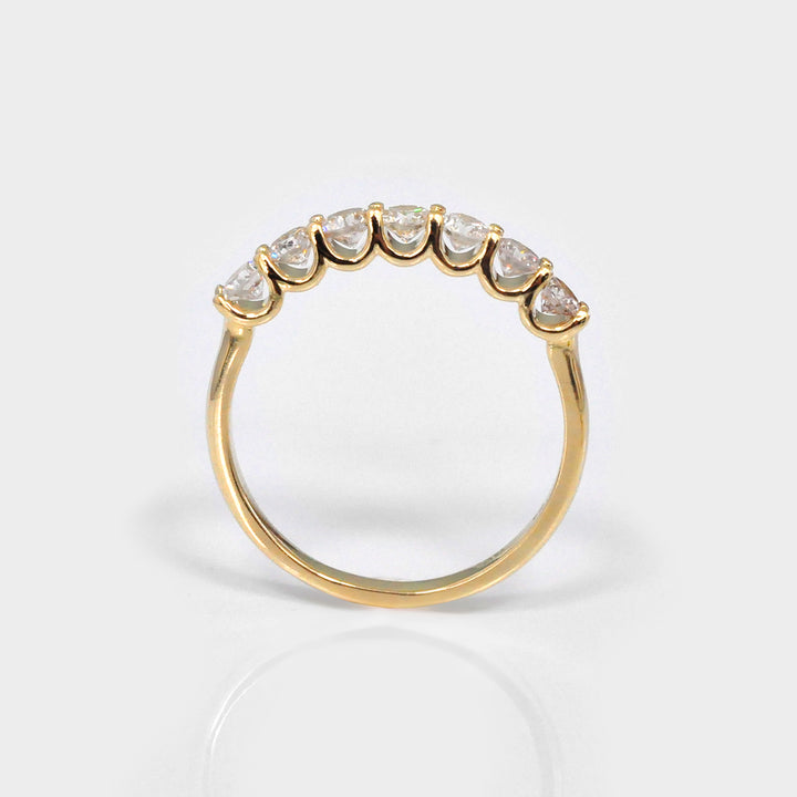Seven Diamonds Half Eternity Ring