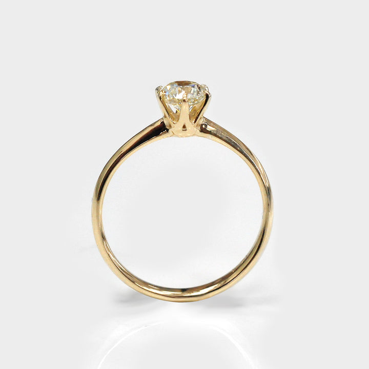 Six Prong Delicate Solitaire Engagement Ring