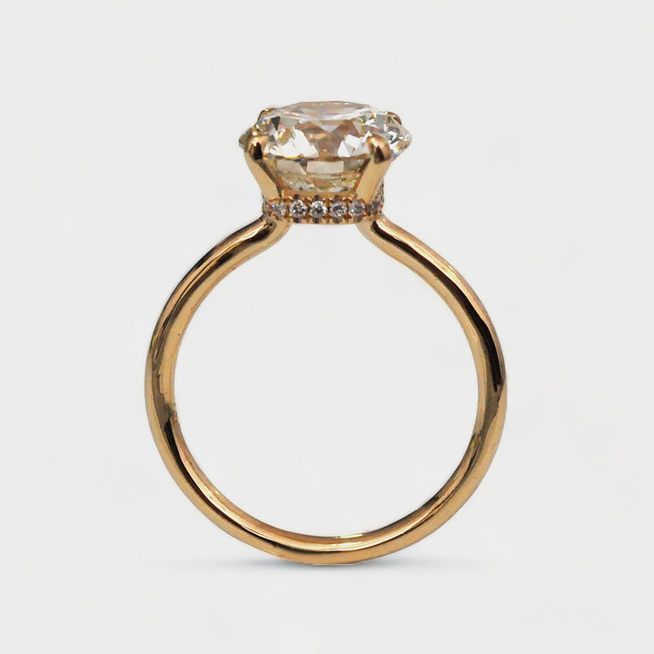 3 carat delicate Diamonds Rose Gold Ring