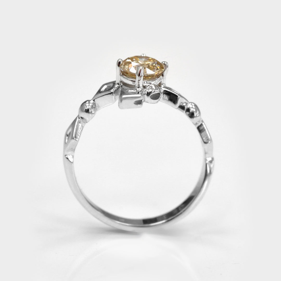 Fancy Yellowish Brown Diamond Modern design Ring