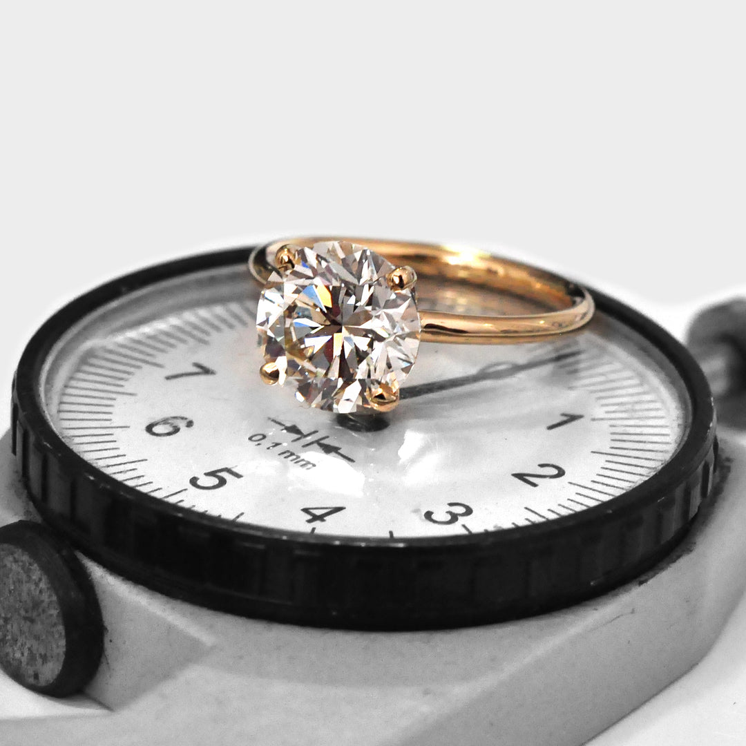 3 carat delicate Diamonds Rose Gold Ring