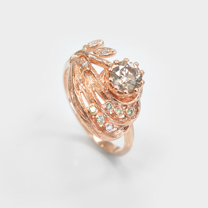 UNIQUE Diamonds Textured Rose Gold Ring