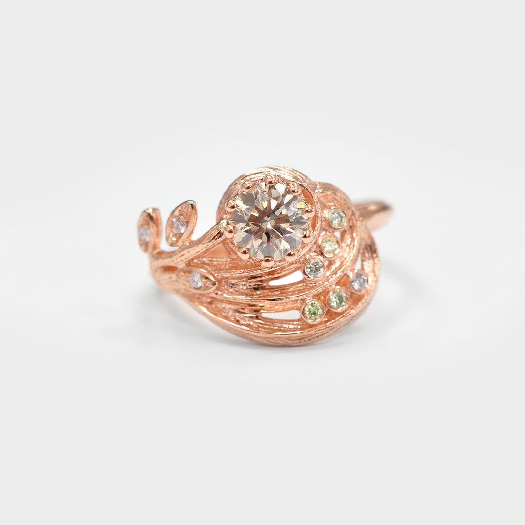 UNIQUE Diamonds Textured Rose Gold Ring