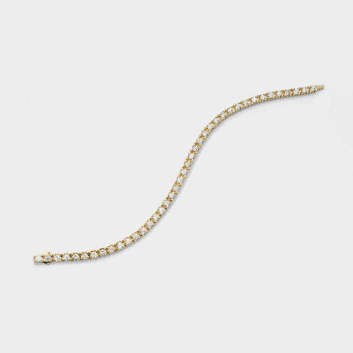6 carat diamonds Yellow Gold Tennis Bracelet