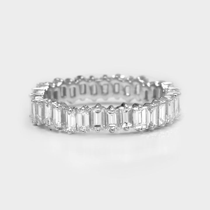Baguette Cut White Gold Eternity Diamond Ring