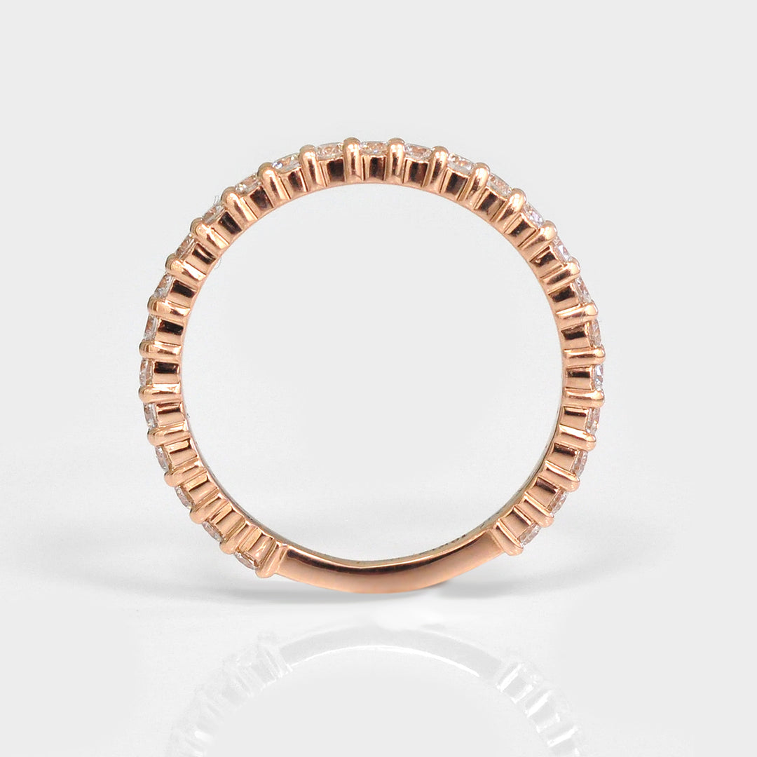 Rose Gold 3/4 Eternity White Diamonds Ring