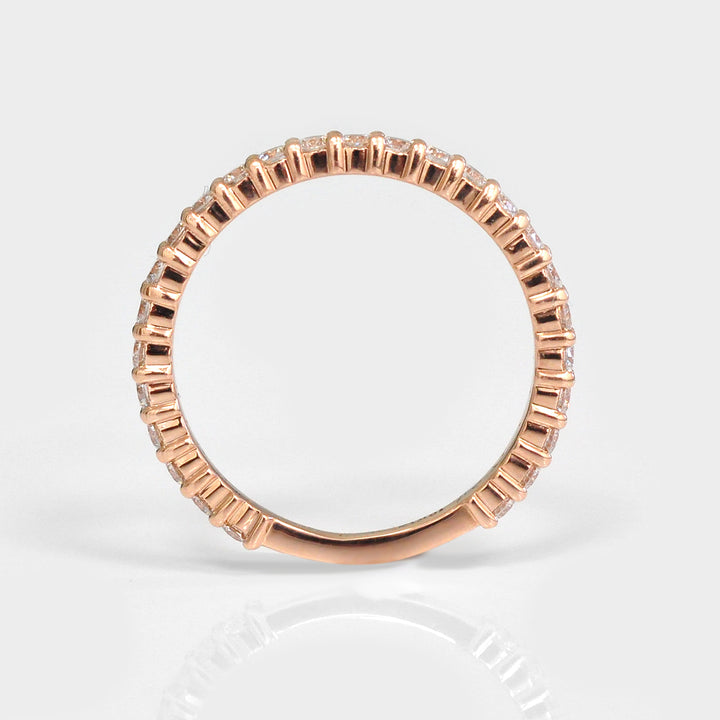 Rose Gold 3/4 Eternity White Diamonds Ring