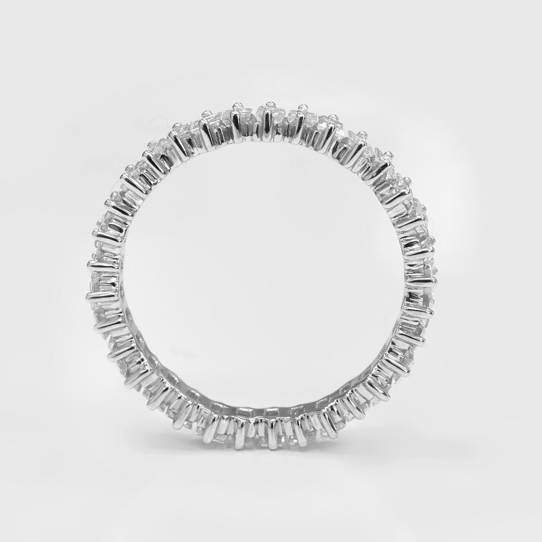 Baguette Cut White Gold Eternity Diamond Ring