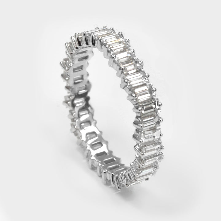 Baguette Cut White Gold Eternity Diamond Ring