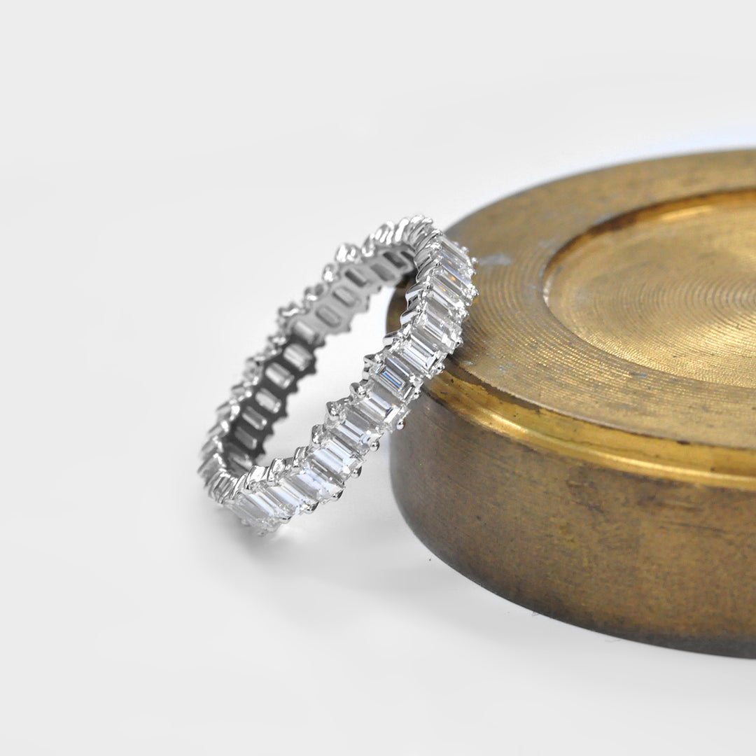 Baguette Cut White Gold Eternity Diamond Ring