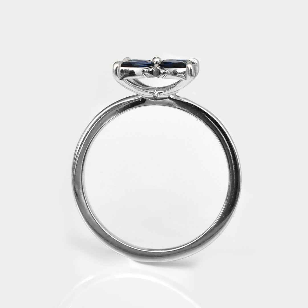Four Marquise Blue Sapphire Ring