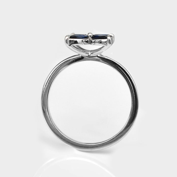 Four Marquise Blue Sapphire Ring