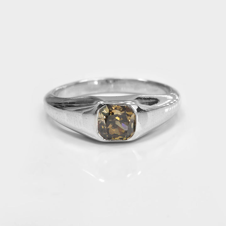 Solitaire White Gold Bezel Set Engagement Ring