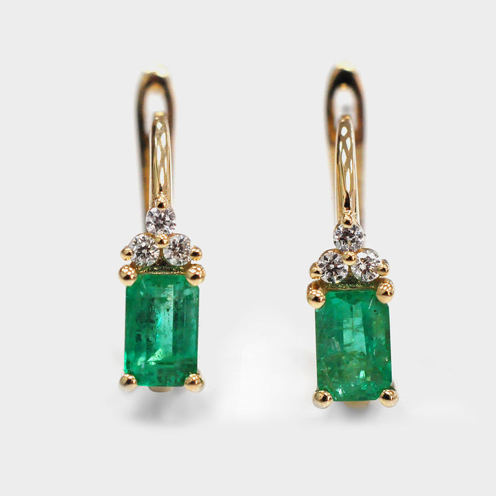 Emerald Earrings and Three Diamonds English Lock