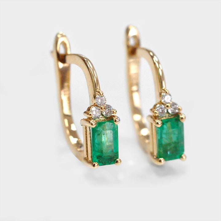 Emerald Earrings and Three Diamonds English Lock