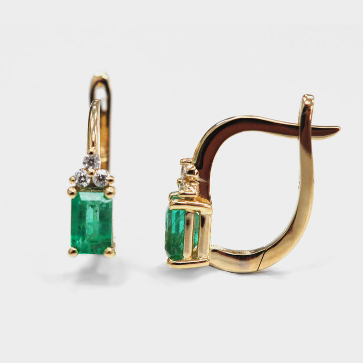 Emerald Earrings and Three Diamonds English Lock