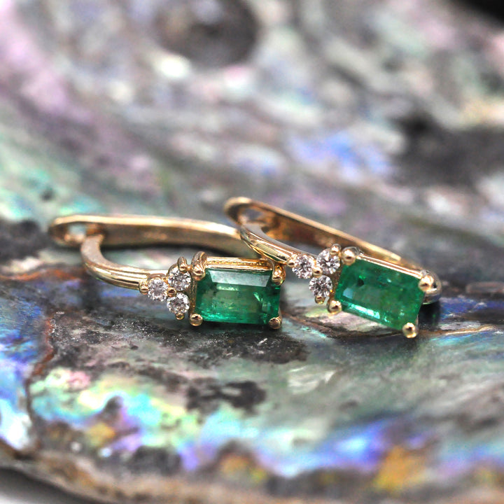 Emerald Earrings and Three Diamonds English Lock