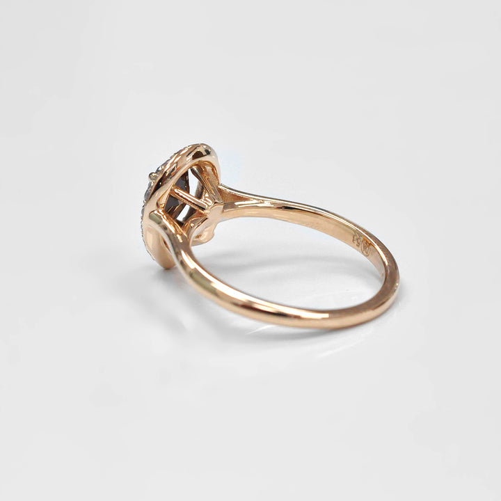 Dark Brown Pear Shape Diamond Engagement Ring