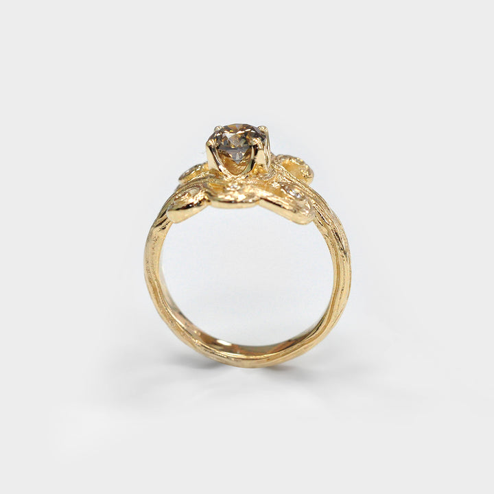 Unique Design Fancy Diamond Ring in Yellow Gold