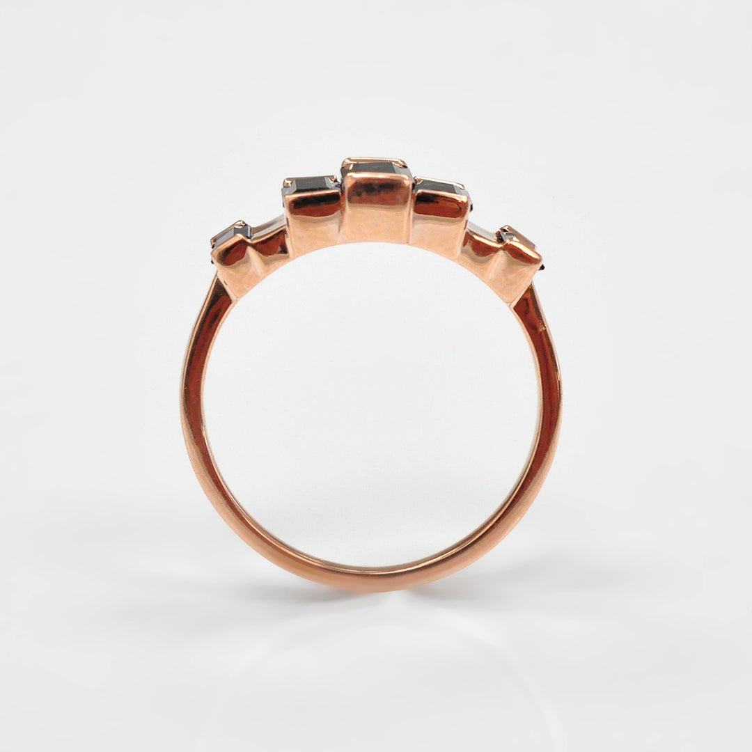 Baguette Cut Blue Sapphires Ring