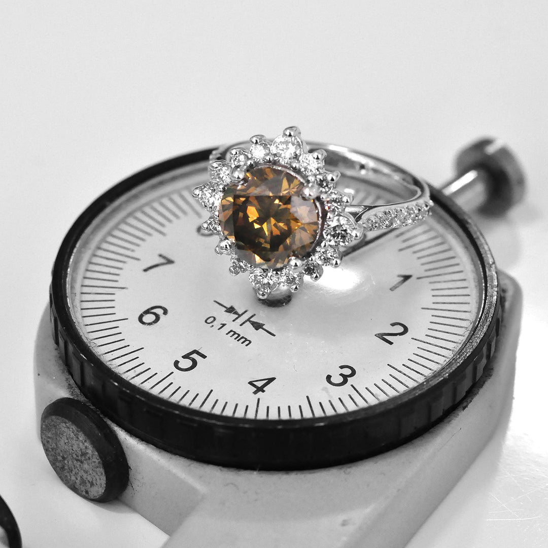 Magnificent Round Chocolate Diamond Engagement Ring