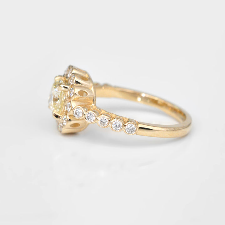 Fancy Light Yellow Statement Diamonds Ring
