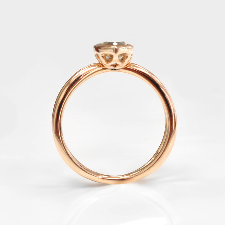 Pear shape Diamond Split Shank Solitaire Engagement Ring