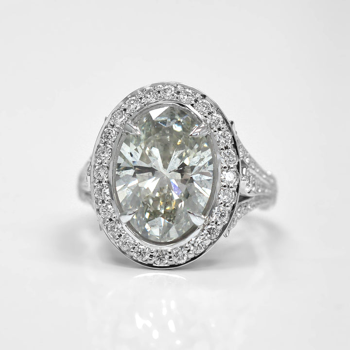 5 Carat Diamond Ring in 18K White Gold