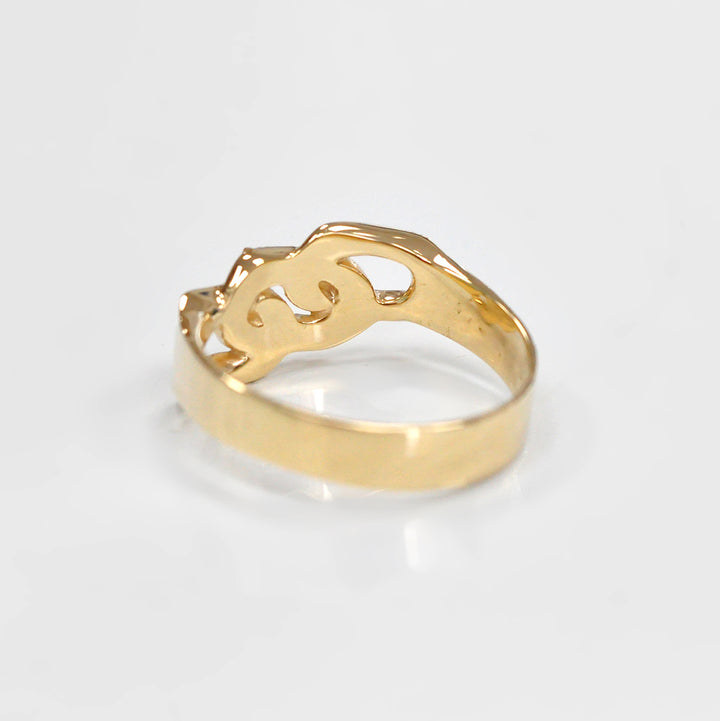 Links White Diamonds Ring in Yellow Gold