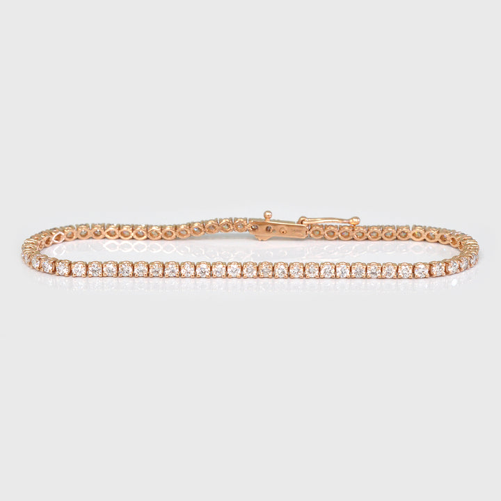 Rose Gold 5 carat Diamonds Tennis bracelet
